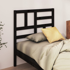 vidaXL fekete tömör fenyőfa ágyfejtámla 96 x 4 x 104 cm ágy és ágykellék