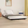 vidaXL fekete tömör fenyőfa ágykeret 100 x 200 cm