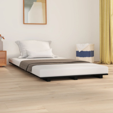 vidaXL fekete tömör fenyőfa ágykeret 100 x 200 cm ágy és ágykellék