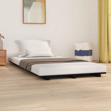 vidaXL fekete tömör fenyőfa ágykeret 90 x 190 cm ágy és ágykellék