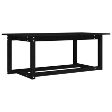 vidaXL fekete tömör fenyőfa dohányzóasztal 110 x 55 x 45 cm (822171) bútor