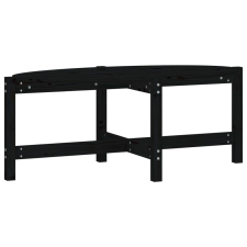 vidaXL fekete tömör fenyőfa dohányzóasztal 118 x 63 x 45 cm (822321) bútor