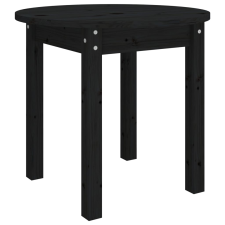 vidaXL fekete tömör fenyőfa dohányzóasztal Ø 45 x 40 cm (822336) bútor