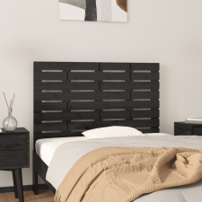 vidaXL fekete tömör fenyőfa fali fejtámla 106 x 3 x 63 cm ágy és ágykellék