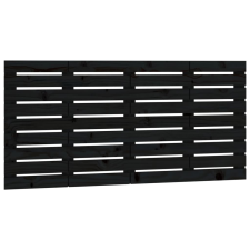 vidaXL fekete tömör fenyőfa fali fejtámla 146x3x63 cm (824737) ágy és ágykellék