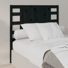vidaXL fekete tömör fenyőfa fejtámla 106 x 4 x 100 cm ágy és ágykellék