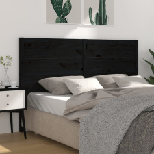 vidaXL fekete tömör fenyőfa fejtámla 126 x 4 x 100 cm ágy és ágykellék