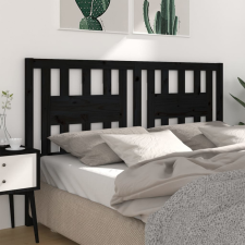 vidaXL fekete tömör fenyőfa fejtámla 126 x 4 x 100 cm ágy és ágykellék