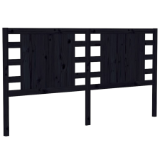 vidaXL fekete tömör fenyőfa fejtámla 126x4x100 cm (818764) ágy és ágykellék