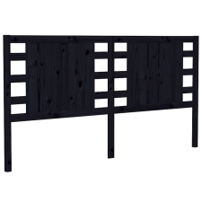 vidaXL fekete tömör fenyőfa fejtámla 146 x 4 x 100 cm (818774) ágy és ágykellék