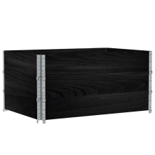 vidaXL fekete tömör fenyőfa kerti növénytartó 120 x 80 cm kerti tárolás