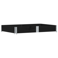 vidaXL fekete tömör fenyőfa kerti növénytartó 150 x 100 cm kerti tárolás