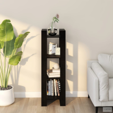 vidaXL Fekete tömör fenyőfa könyvszekrény/térelválasztó 41x35x125 cm bútor