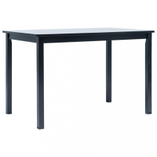 vidaXL fekete tömör gumifa étkezőasztal 114 x 71 x 75 cm bútor