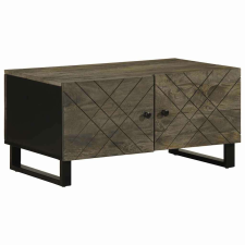 vidaXL fekete tömör mangófa dohányzóasztal 80 x 50 x 40 cm bútor