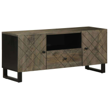 vidaXL fekete tömör mangófa TV-szekrény 105 x 33 x 46 cm bútor