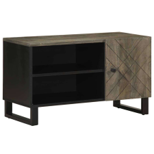 vidaXL fekete tömör mangófa TV-szekrény 80 x 33 x 46 cm bútor