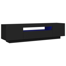vidaXL fekete TV-szekrény LED-lámpákkal 160 x 35 x 40 cm (804428) bútor