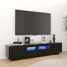 vidaXL fekete TV-szekrény LED-lámpákkal 180 x 35 x 40 cm bútor