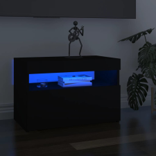 vidaXL fekete TV-szekrény LED-lámpákkal 60 x 35 x 40 cm bútor