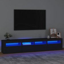 vidaXL Fekete tv-szekrény led-világítással bútor