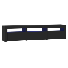 vidaXL fekete TV-szekrény LED-világítással 180x35x40 cm (3152755) bútor