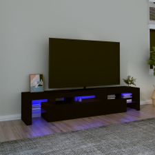 vidaXL fekete TV-szekrény LED-világítással 200x36,5x40 cm bútor