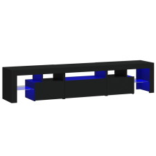 vidaXL fekete TV-szekrény LED-világítással 200x36,5x40 cm (3152811) bútor