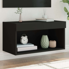 vidaXL fekete TV-szekrény LED-világítással 60 x 30 x 30 cm bútor