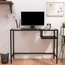 vidaXL fekete üveg számítógépasztal 100 x 36 x 74 cm íróasztal