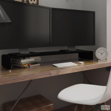 vidaXL Fekete üveg TV/monitor állvány 120x30x13 cm bútor
