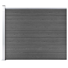 vidaXL fekete WPC kerítéspanel 175 x 146 cm kerti bútor