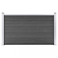 vidaXL fekete WPC kerítéspanel 180 x 105 cm kerti bútor