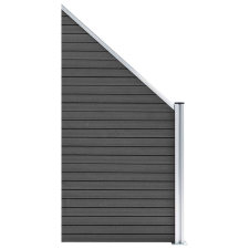vidaXL fekete WPC kerítéspanel 95 x (105-180) cm (148974) kerti bútor