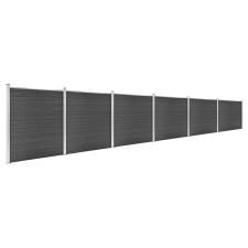 vidaXL fekete WPC kerítéspanelszett 1045 x 186 cm (3070433) építőanyag