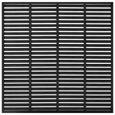 vidaXL fekete WPC lamellás kerítés 180 x 180 cm (318108) építőanyag