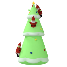 vidaXL felfújható LED-es karácsonyfa 500 cm (345295) karácsonyfa izzósor