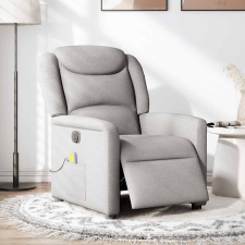 vidaXL felhőszürke szövet dönthető elektromos masszázsfotel (3303193) masszázsfotel