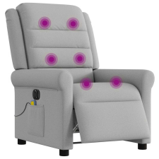 vidaXL felhőszürke szövet dönthető elektromos masszázsfotel (3303313) masszázsfotel