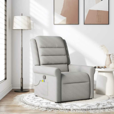 vidaXL felhőszürke szövet dönthető masszázsfotel masszázsfotel