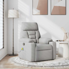 vidaXL felhőszürke szövet dönthető masszázsfotel (4015561) masszázsfotel
