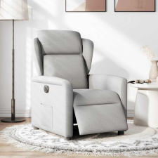 vidaXL felhőszürke szövet elektromos dönthető fotel (3303123) bútor
