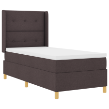 vidaXL Felnyitható Boxspring Ágy Matracra & LED Fekete Barna 80x200 cm Szövet (3343661) ágy és ágykellék