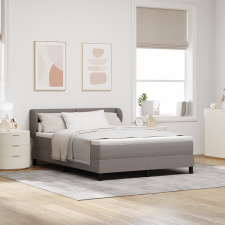 vidaXL Felsőmatrac Ágy matraccal Taupe 140x200 cm Szövet ágy és ágykellék
