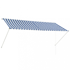 vidaXL Feltekerhető kék és fehér napellenző 300 x 150 cm kerti bútor