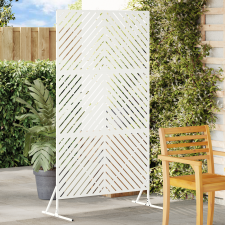 vidaXL Fém Kerítés Panel Fehér Fém Közepes Tartós Fém Kerítés Panel építőanyag