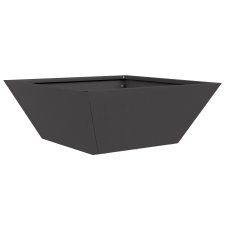 vidaXL Fém Virágcserép Fekete Fém 40 x 40 x 15 cm Tartós (873810) kerti tárolás