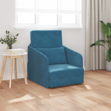 vidaXL Földi Kanapé Ágy 2 az 1-ben Kék 65x80x83 cm Bársony bútor