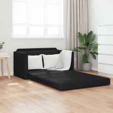 vidaXL Földi kanapéágy 2 az 1-ben fekete 124x71x78 cm műbőr bútor