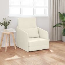 vidaXL Földi Kanapéágy 2 az 1-ben Krém 65x80x83 cm Velvet bútor